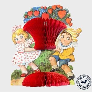 Vintage Red Honeycomb Valentine